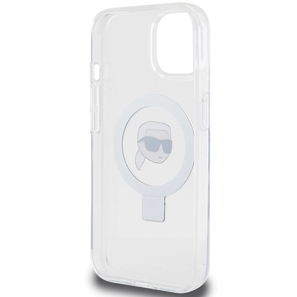 Karl Lagerfeld KLHMP15SHMRSKHH iPhone 15 6,1" baltas/baltas hardcase Ring Stand Karl Head MagSafe - Image 7
