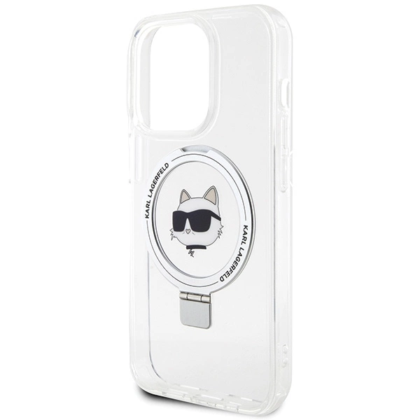 Karl Lagerfeld KLHMP15XHMRSCHH iPhone 15 Pro Max 6,7" baltas/baltas hardcase Ring Stand Choupette Head MagSafe - Image 6