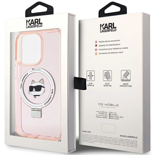 Karl Lagerfeld KLHMP15XHMRSCHP iPhone 15 Pro Max 6,7" rožinis/rožinis hardcase Ring Stand Choupette Head MagSafe - Image 8