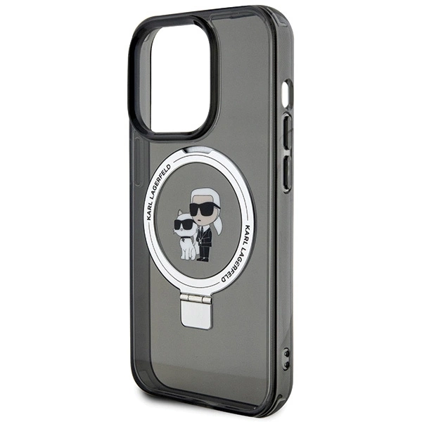 Karl Lagerfeld KLHMP15XHMRSKCK iPhone 15 Pro Max 6,7" juodas/juodas hardcase Ring Stand Karl & Choupette MagSafe - Image 6