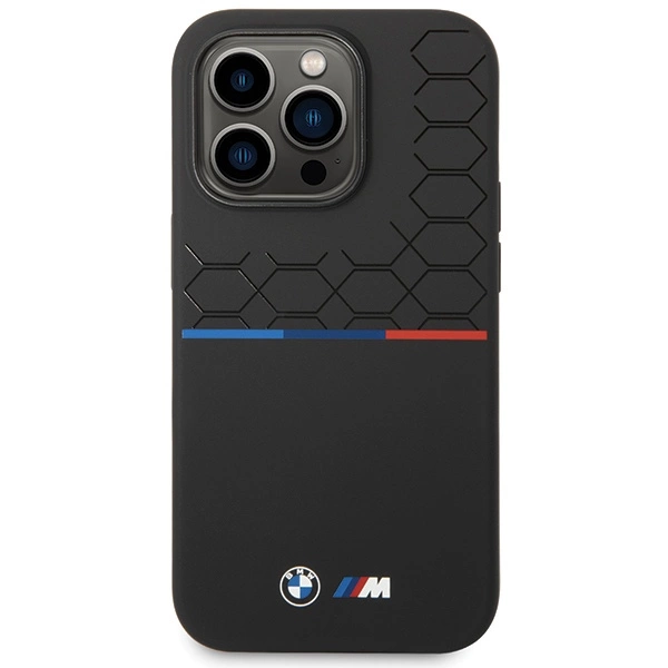 BMW Silicone Pattern dėklas iPhone 15 Pro - juodas - Image 3