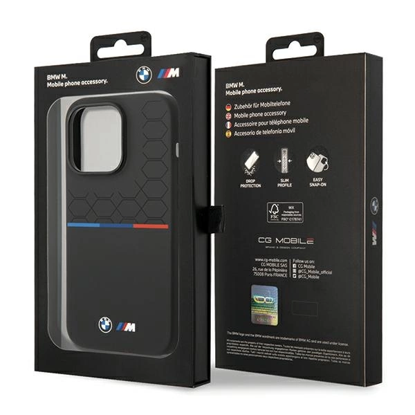 BMW Silicone Pattern dėklas iPhone 15 Pro - juodas - Image 8