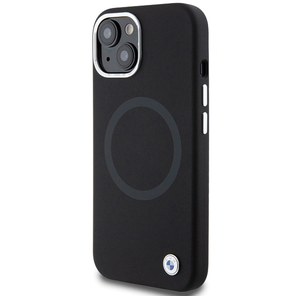 BMW Signature Liquid Silicone MagSafe dėklas iPhone 15 - juodas - Image 2