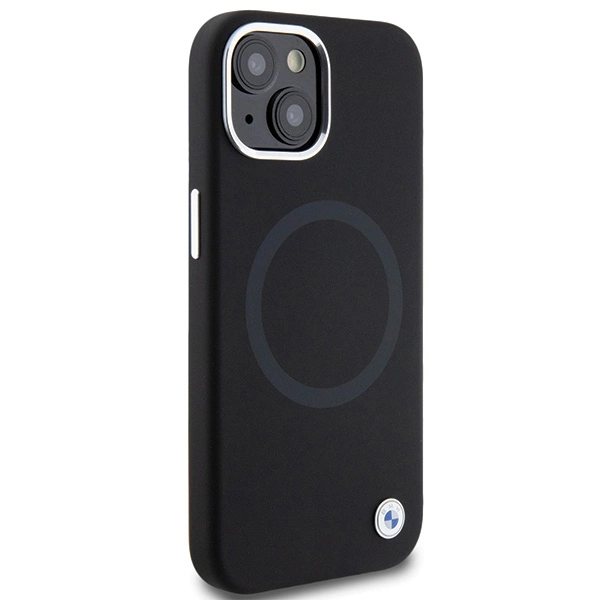 BMW Signature Liquid Silicone MagSafe dėklas iPhone 15 - juodas - Image 4