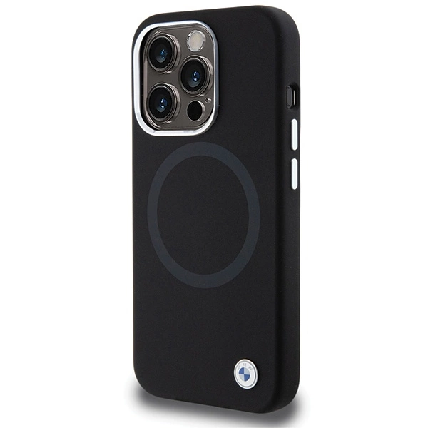 BMW Signature Liquid Silicone MagSafe dėklas iPhone 15 Pro Max - juodas - Image 2