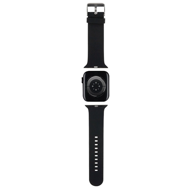 Karl Lagerfeld 3D guminis Karl & Choupette galvų dirželis Apple Watch 42/44/45/49 mm - juodas - Image 2