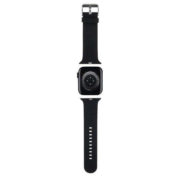 Karl Lagerfeld 3D guminis Karl galvos dirželis Apple Watch 42/44/45/49 mm - juodas - Image 2