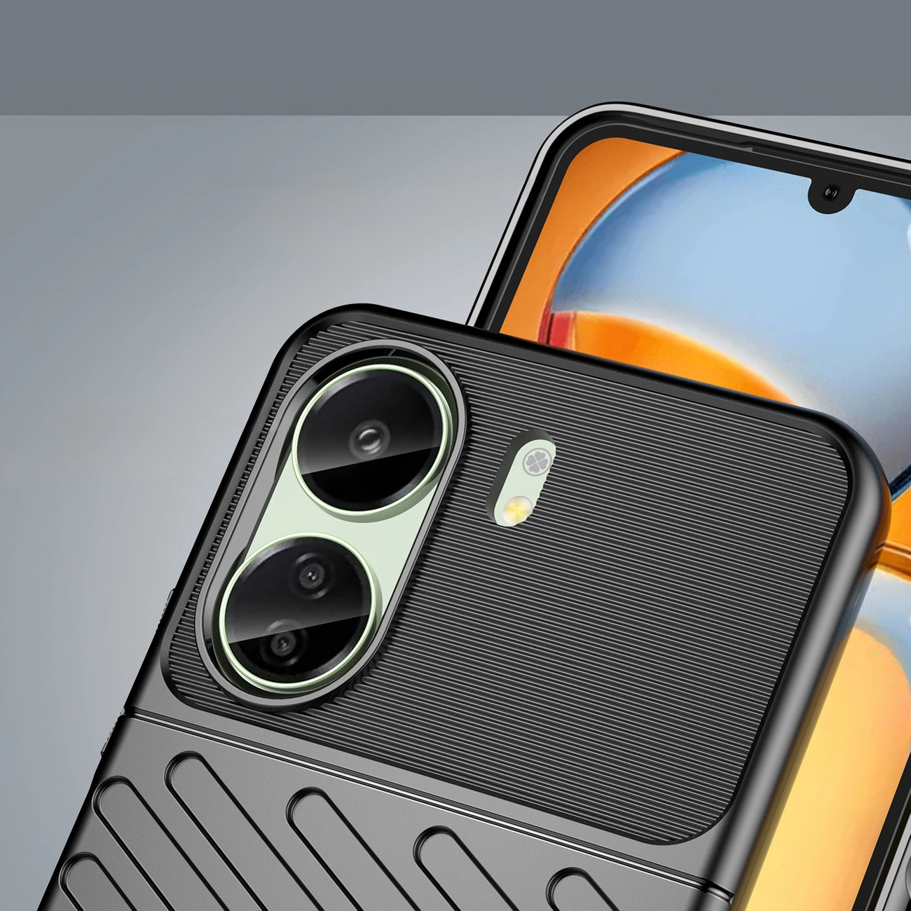 Thunder Case šarvuotas dėklas Xiaomi Redmi 13c - juodas - Image 10