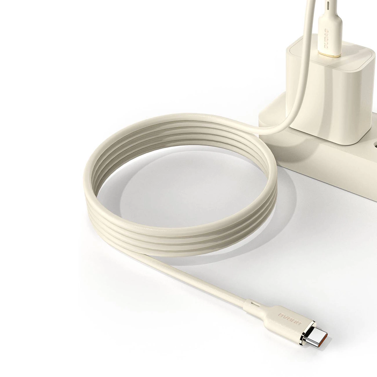 Dudao L7SF 2in1 USB-C - USB-C / Lightning 100W laidas 1,2 m - smėlio spalvos - Image 6