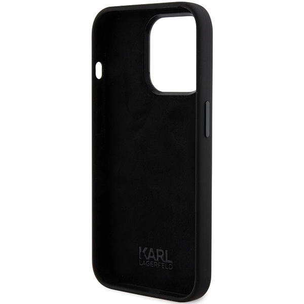 Karl Lagerfeld Silicone Karl & Choupette Head dėklas iPhone 15 Pro Max - juodas - Image 7