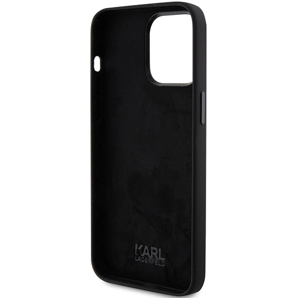 Karl Lagerfeld Silicone Choupette Metal Pin dėklas iPhone 15 Pro Max - juodas - Image 7