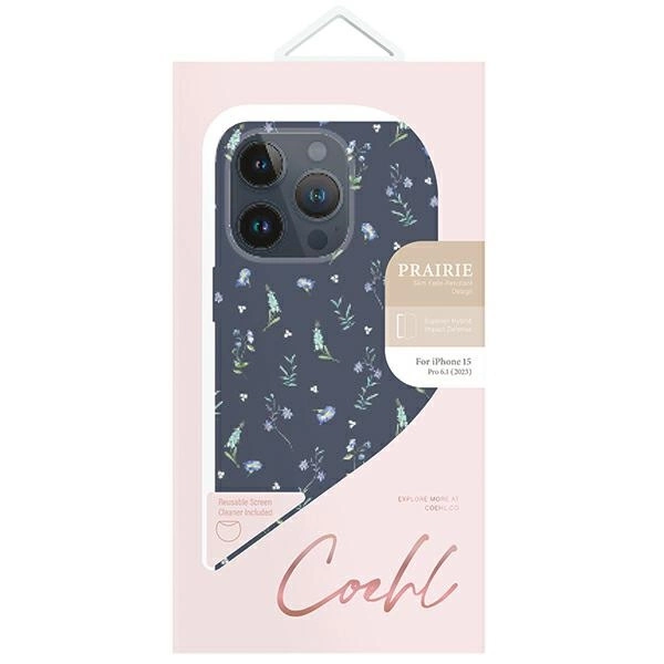Uniq Coehl Prairie dėklas iPhone 15 Pro - tamsiai mėlynas - Image 3