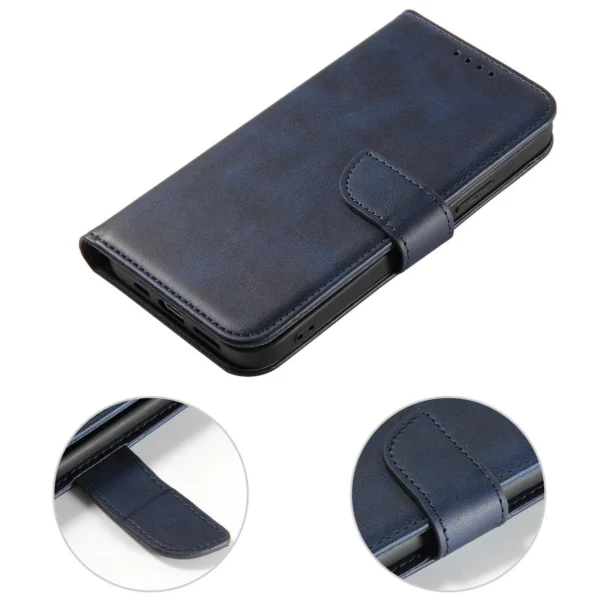 Magnetinis dėklas Samsung S24 Ultra su voleliniu užsegimu ir pinigine - mėlynas - Image 2