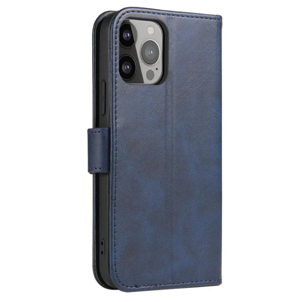 Magnetinis dėklas Samsung S24 Ultra su voleliniu užsegimu ir pinigine - mėlynas - Image 4