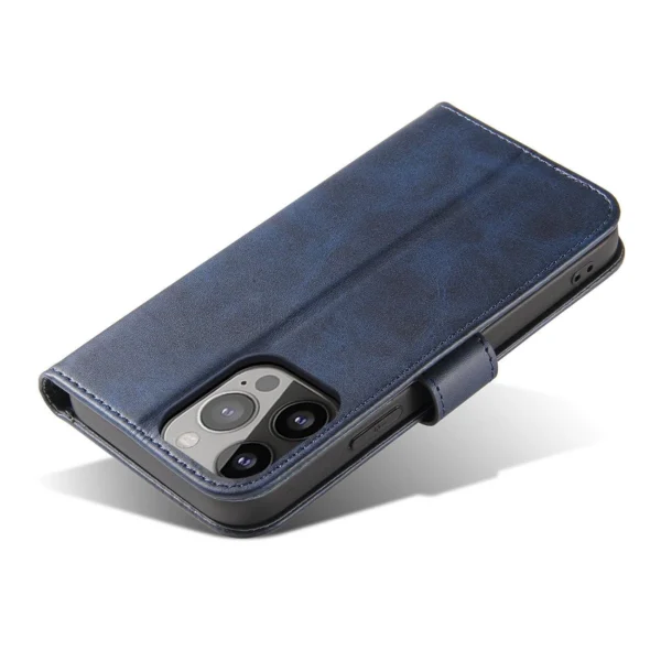 Magnetinis dėklas Samsung S24 Ultra su voleliniu užsegimu ir pinigine - mėlynas - Image 5