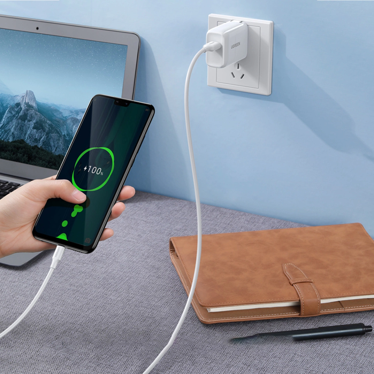 Ugreen US289 60143 micro USB / USB-A kabelis 2 m - baltas - Image 3