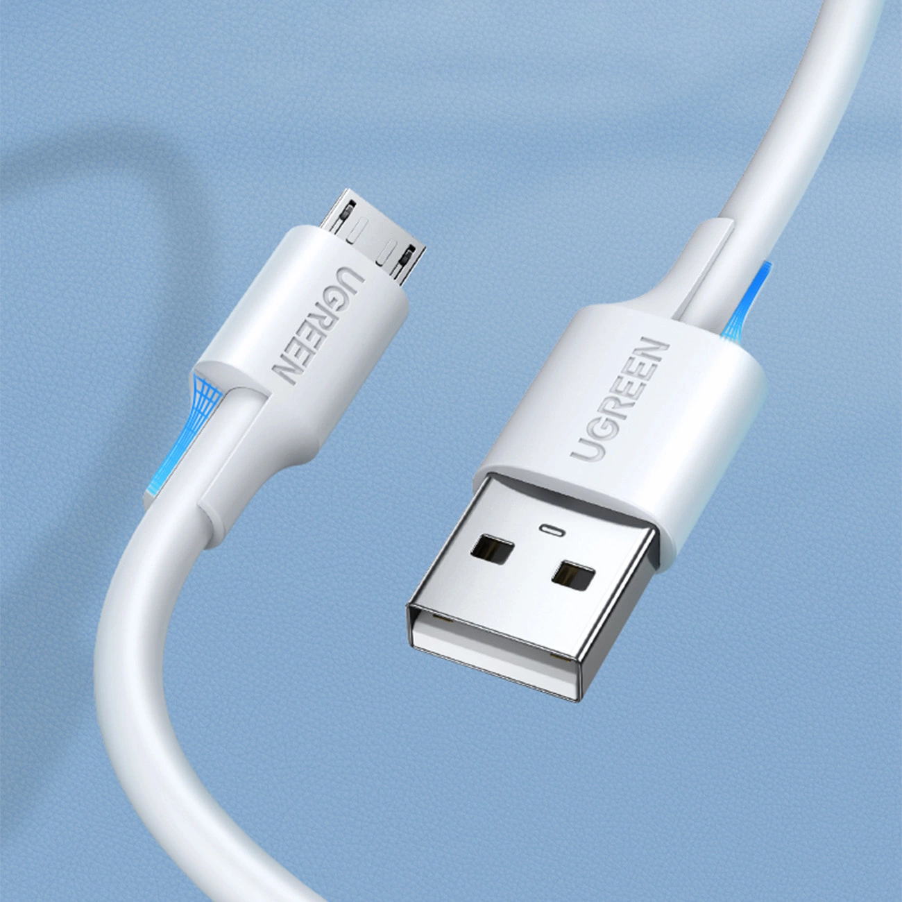 Ugreen US289 60143 micro USB / USB-A kabelis 2 m - baltas - Image 4