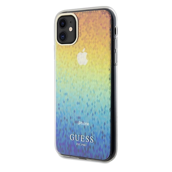Guess IML Faceted Mirror Disco Iridescent dėklas iPhone 11 / Xr - margas - Image 2