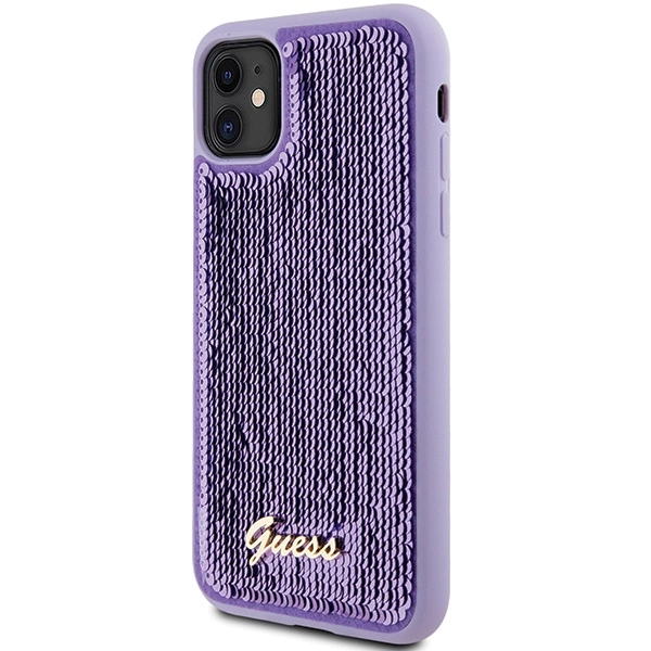 Guess Sequin Script Metal dėklas iPhone 11 / Xr - violetinis - Image 2