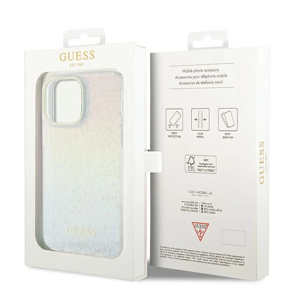 Guess IML Faceted Mirror Disco Iridescent dėklas iPhone 13 Pro / 13 - margas - Image 8