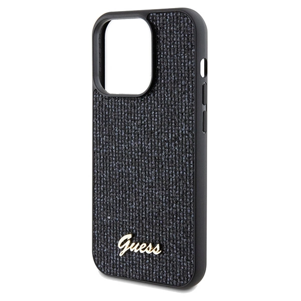 Guess Disco Metal Script dėklas iPhone 14 Pro - juodas - Image 6