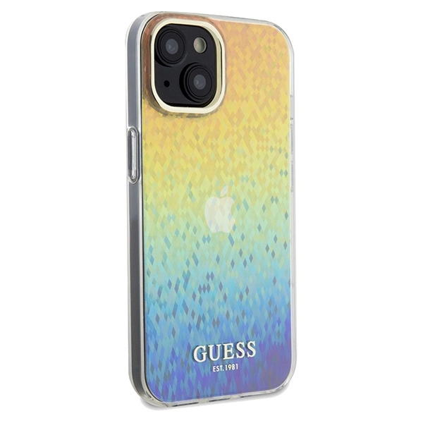 Guess IML Faceted Mirror Disco Iridescent dėklas iPhone 14 / 15 / 13 - margas - Image 4