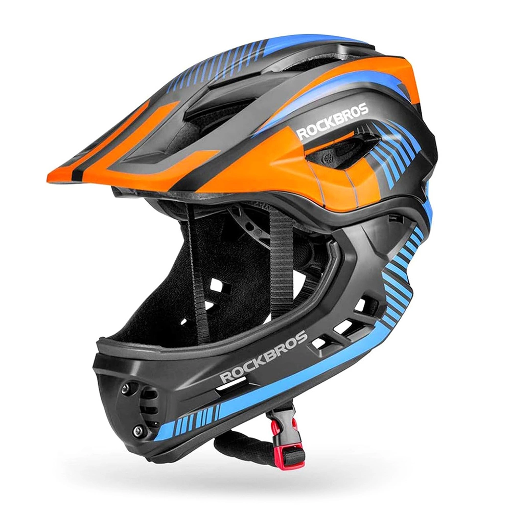 Rockbros TT-32SOBL-S children's bicycle helmet with removable chinbar
