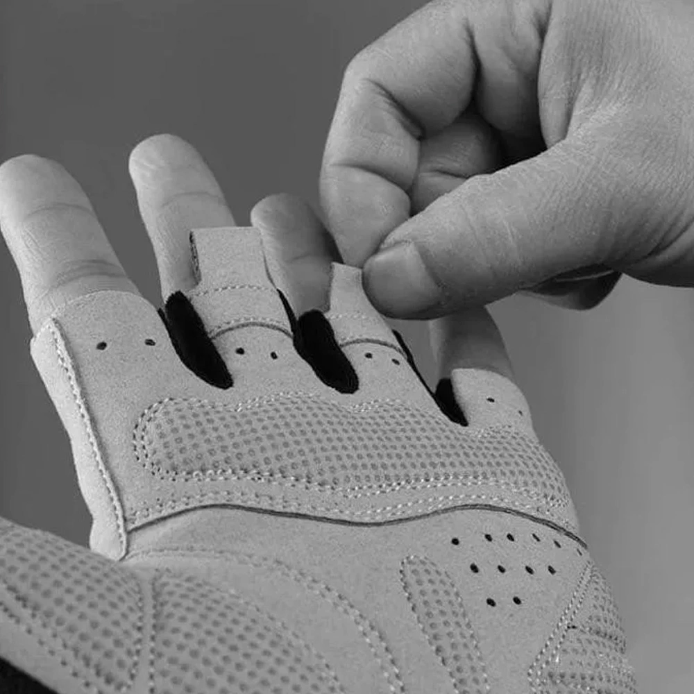 Rockbros S109GR dviračių pirštinės, dydis S - pilkos - Image 3