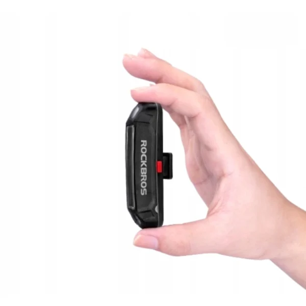 Rockbros A54BK galinė dviračio šviesa + Micro USB – USB-A kabelis - juoda - Image 2