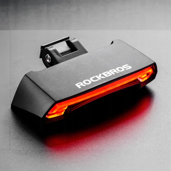 Rockbros LKWD-R1 galinė dviračio šviesa su lazeriu ir nuotoliniu valdymu + Micro USB – USB-A kabelis - juoda - Image 2