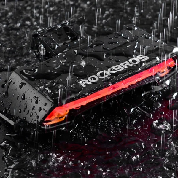 Rockbros LKWD-R1 galinė dviračio šviesa su lazeriu ir nuotoliniu valdymu + Micro USB – USB-A kabelis - juoda - Image 7