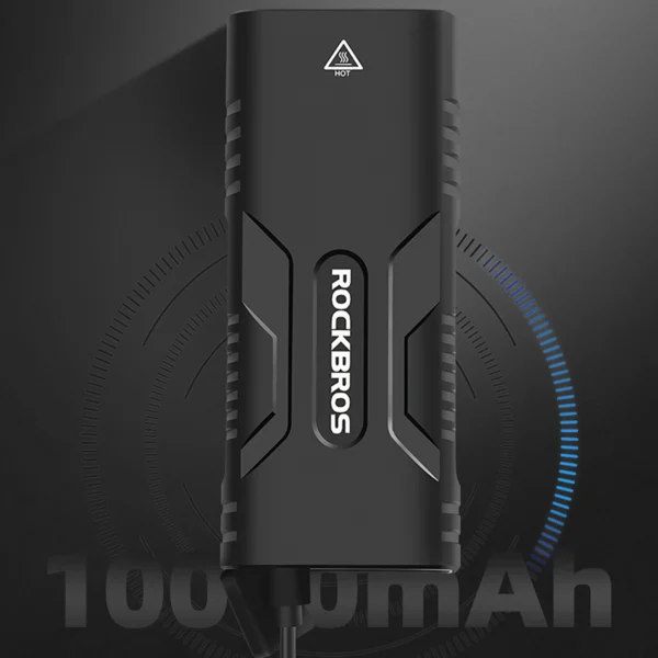 Rockbros 24310002001 dviračio priekinė šviesa 850 lm su powerbank funkcija + USB-C – USB-A kabelis - juoda - Image 10