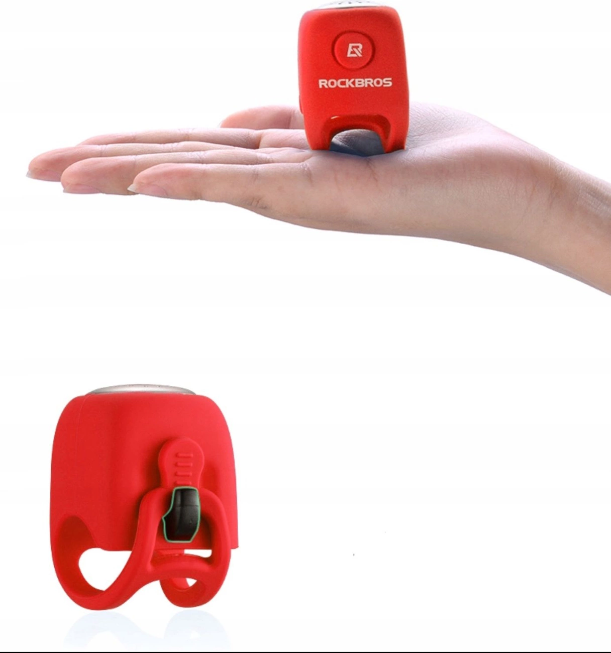 Rockbros CB1709RD elektroninis dviračio skambutis - raudonas - Image 4
