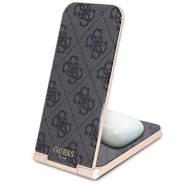 Guess 4G Pattern MagSafe sulankstomas 2in1 15W indukcinis įkroviklis - juodas - Image 6