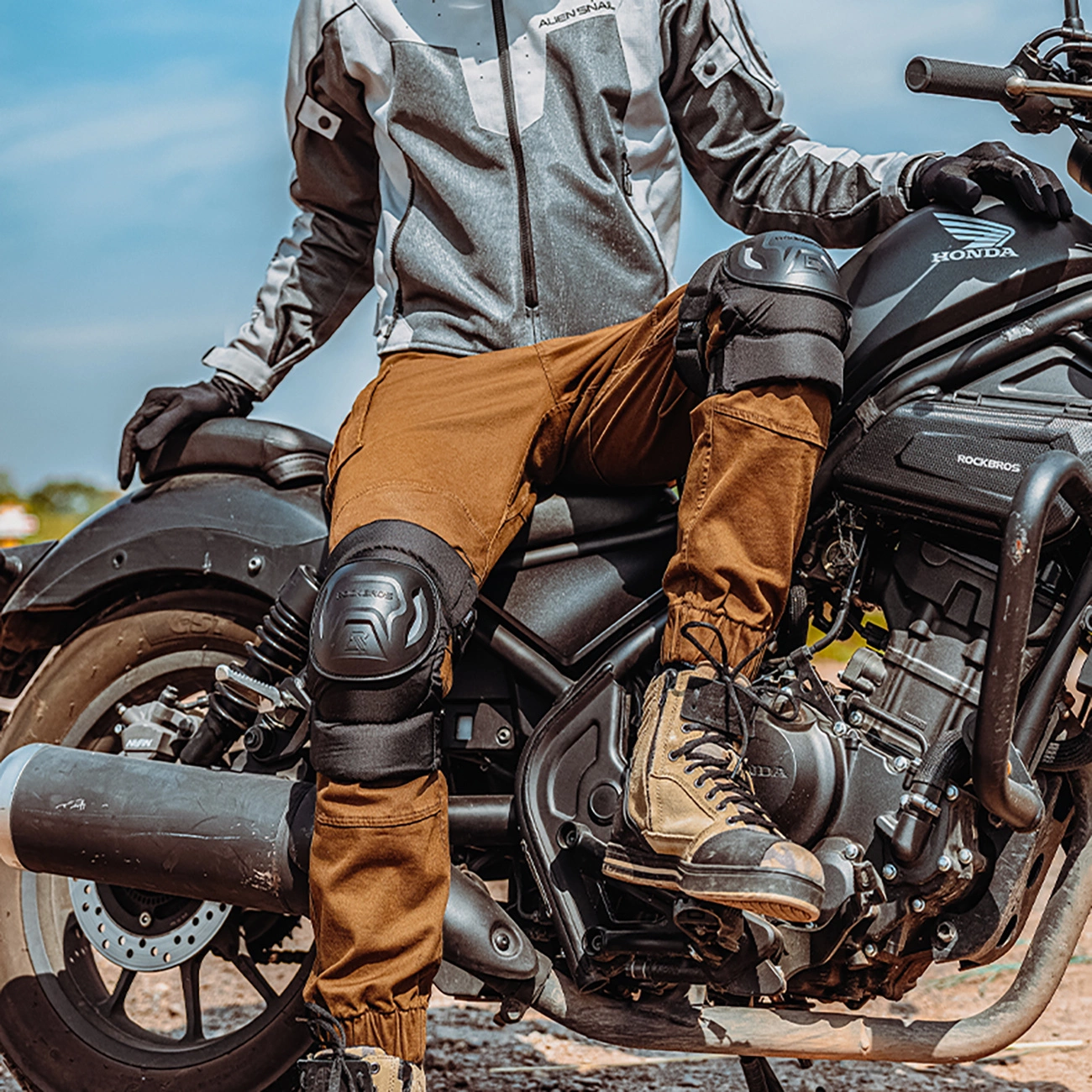 Rockbros 19230003001 kelių apsaugos - juodos - Image 4