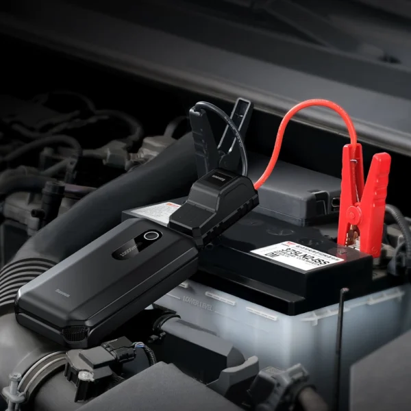 Baseus Power Bank Power Starter Jump Starter 10000mAh 12V (1000A / 500A) powerbank + krokodilo gnybtai - juodas (CGNL020101) - Image 10