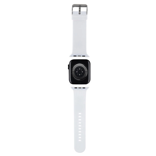 Karl Lagerfeld 3D guminis Karl&Choupette Heads dirželis Apple Watch 38/40/41 mm - baltas - Image 2