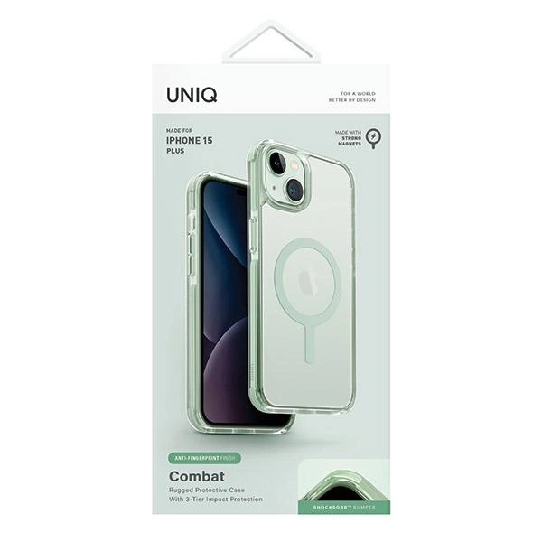 Uniq Combat Magclick įkrovimo dėklas iPhone 15 Plus / 14 Plus - žalsvas - Image 2