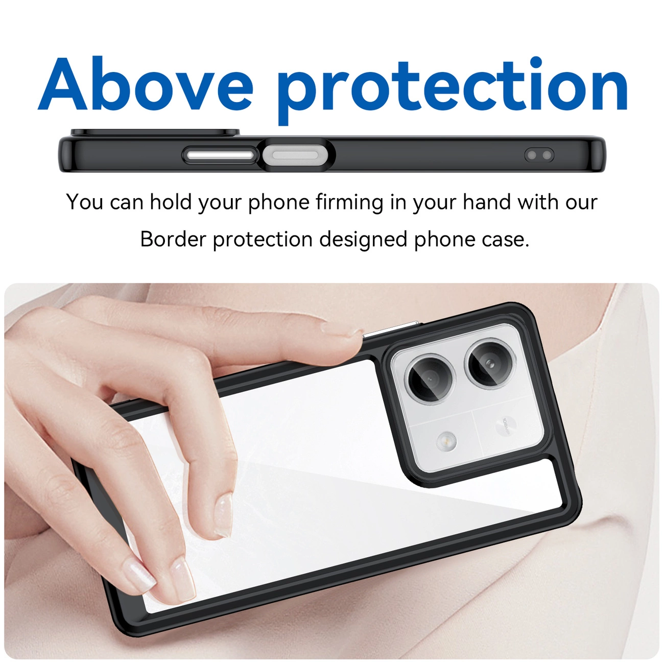 Outer Space Case dėklas su gelio rėmeliu Xiaomi Redmi Note 13 Pro - juodas - Image 4