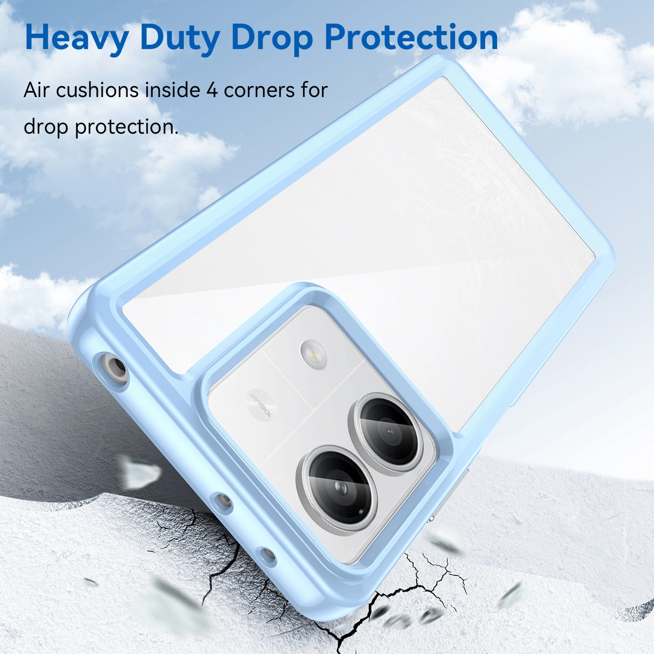 Outer Space Case dėklas su gelio rėmeliu Xiaomi Redmi Note 13 Pro - mėlynas - Image 3