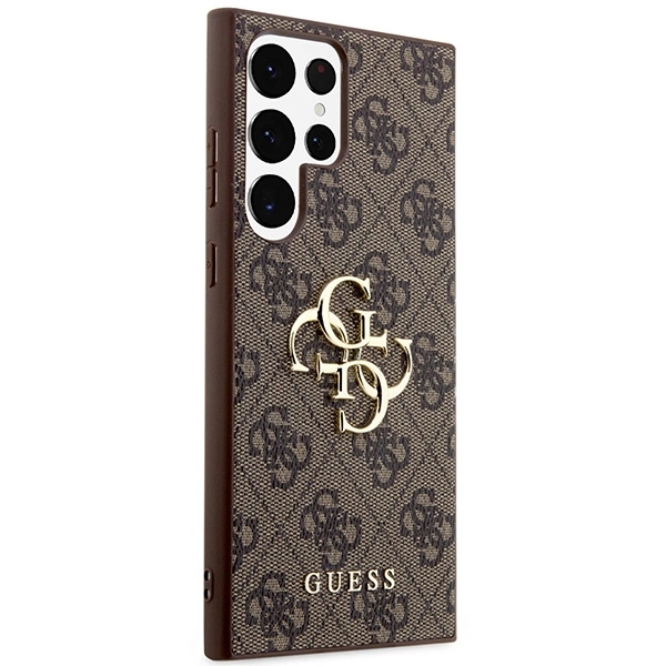 Guess 4G Big Metal Logo dėklas Samsung Galaxy S24 Ultra - rudas - Image 4