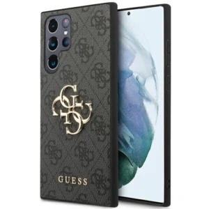 Guess 4G Big Metal Logo Case for Samsung Galaxy S24 Ultra - Black