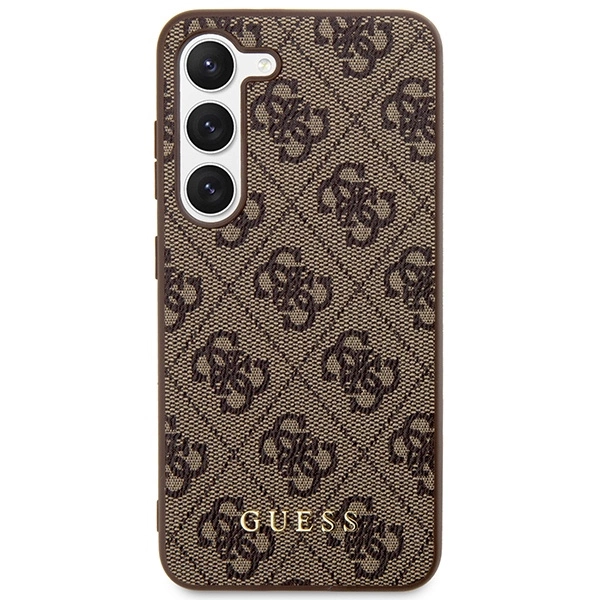 Guess 4G Metal Gold Logo dėklas Samsung Galaxy S24+ - rudas - Image 3