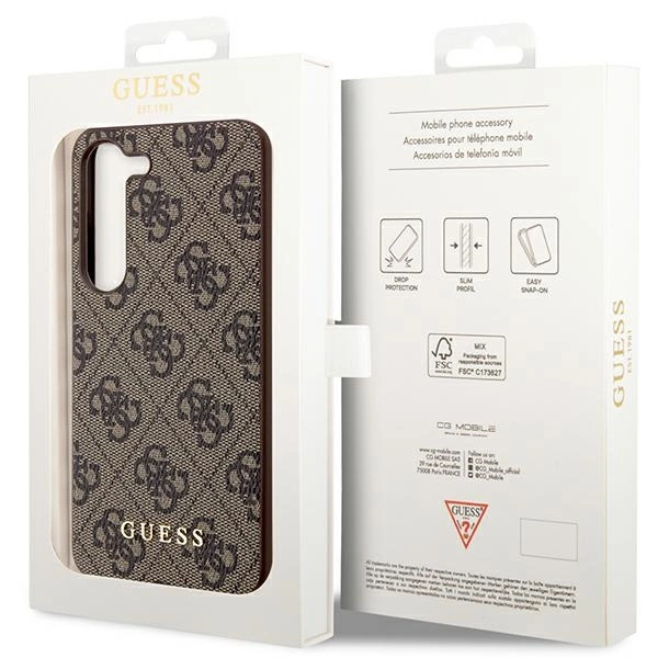Guess 4G Metal Gold Logo dėklas Samsung Galaxy S24+ - rudas - Image 8