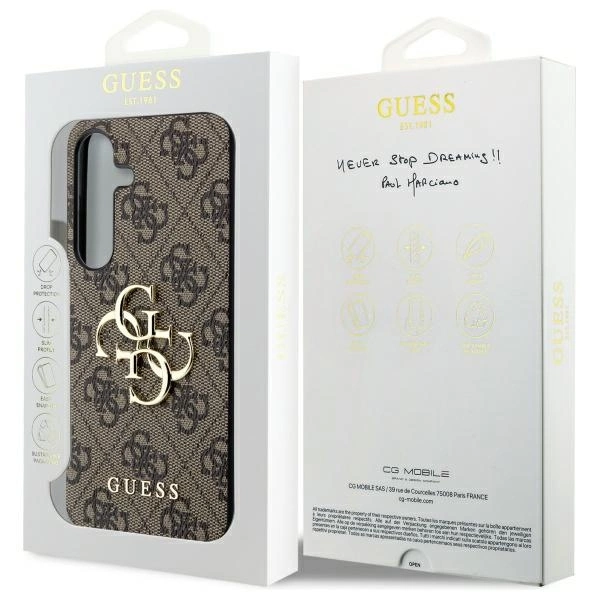 Guess 4G Big Metal Logo dėklas Samsung Galaxy S24 - rudas - Image 8