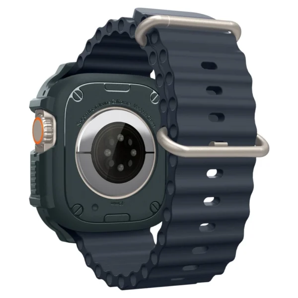Spigen Rugged Armor dėklas Apple Watch Ultra 1 / 2 (49 mm) - tamsiai žalias - Image 4