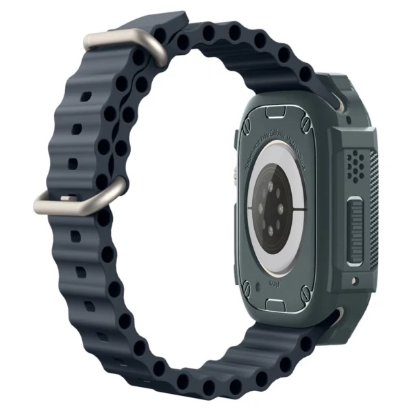 Spigen Rugged Armor dėklas Apple Watch Ultra 1 / 2 (49 mm) - tamsiai žalias - Image 9