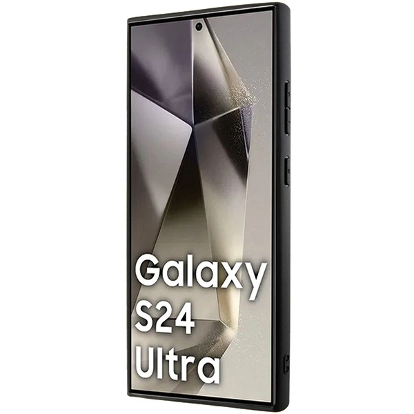 BMW BMHCS24L23RCGPK S24 Ultra S928 juodas/juodas kietas dėklas Signature Leather Crossing Lines raštas - Image 5