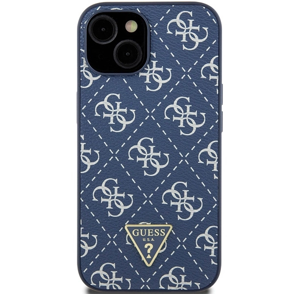 Guess 4G Triangle Metal Logo dėklas iPhone 15 Plus / 14 Plus - mėlynas - Image 3