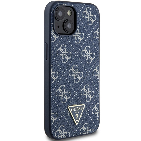 Guess 4G Triangle Metal Logo dėklas iPhone 15 Plus / 14 Plus - mėlynas - Image 4